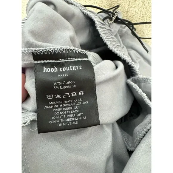 Hood Couture Mens Pull On Gray Cargo Pants Size XS Grunge Streetwear Hip Hop Y2K - Picture 13 of 13